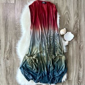 Art of Cloth boho long flowy vest size medium